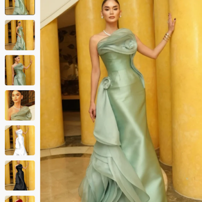 Prom dress verde menta elegante para baile de finalistas