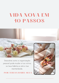 Imagem da capa do eBook Vida Nova em 10 Passos. Cores suaves e título ao centro. O livro propõe um caminho prático para organizar a vida com equilíbrio.