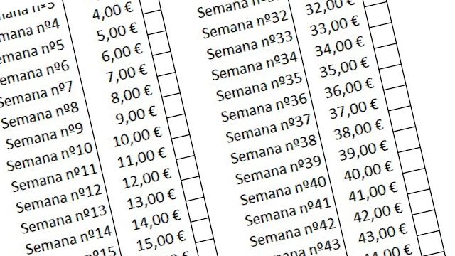 Desafio das 52 semanas: poupem 1300€ num ano